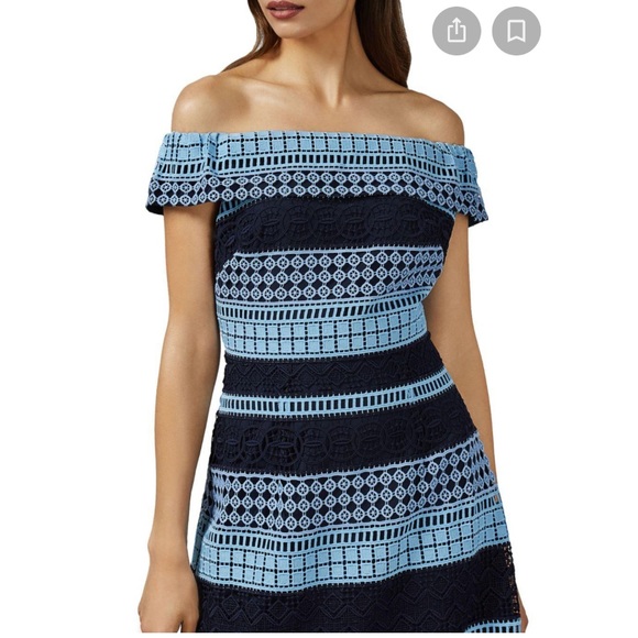 Ted Baker BRT-BLUE Bardot Lace Dress - Picture 3 of 11